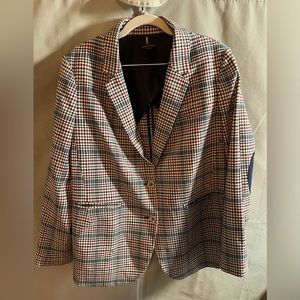 Tommy Hilfiger Ladies plaid Blazer Red/White/Navy -Size 14